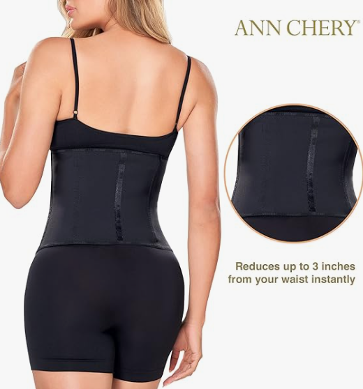 Ann Chery Corset Waist Trainer for Women’s Weight Loss - 2 Hook Latex Body Shaper