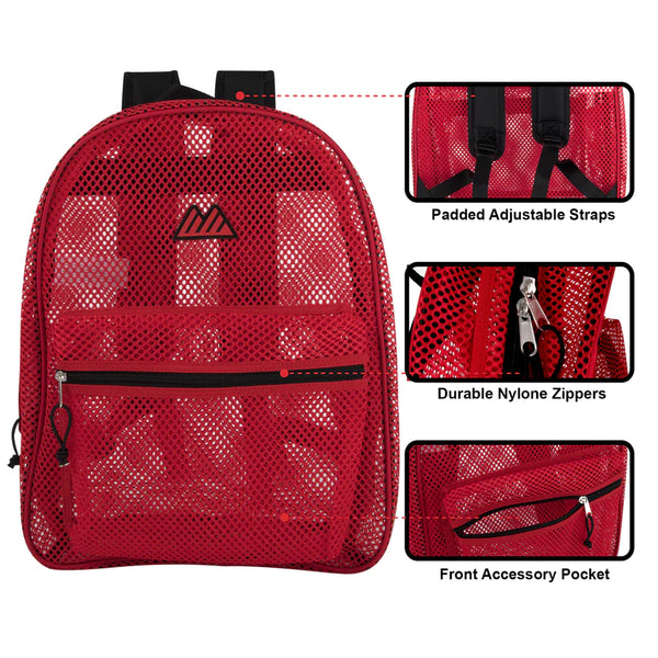 Mesh Backpack With Reinforced Strap