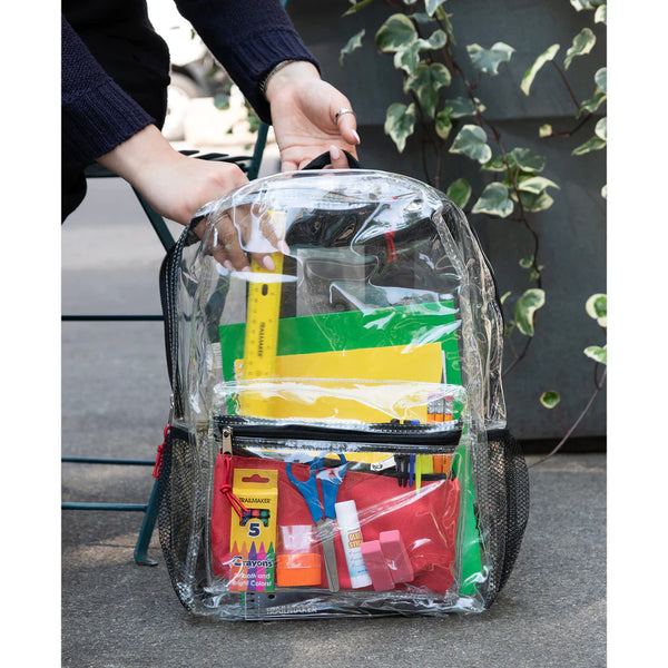 Clear Backpack With Reinforced Strap