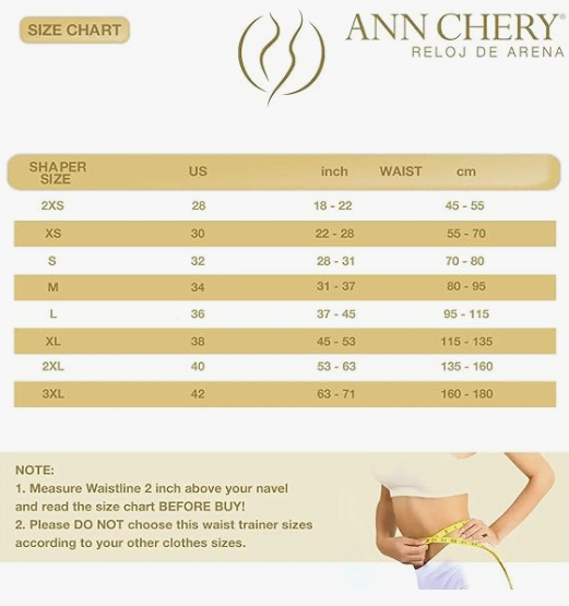 Ann Chery Waist Trainer Belt for Women - Hourglass Shaper for Tummy Control, Belly Trimmer - Adjustable Sport Band Cincher