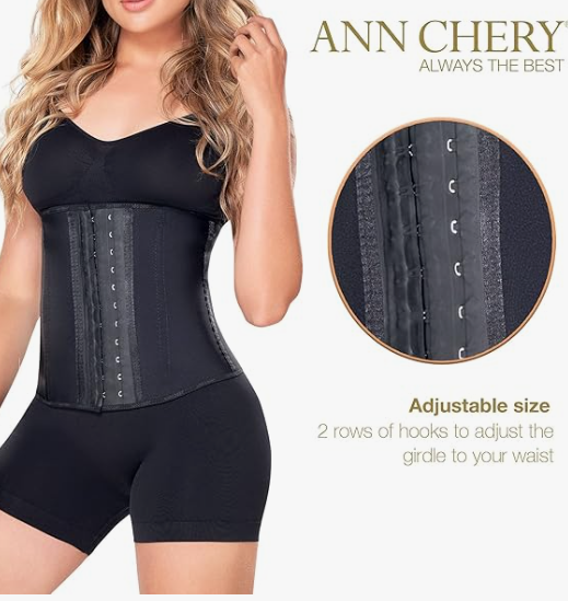 Ann Chery Corset Waist Trainer for Women’s Weight Loss - 2 Hook Latex Body Shaper