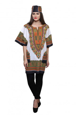 Traditional Heart Print Dashiki