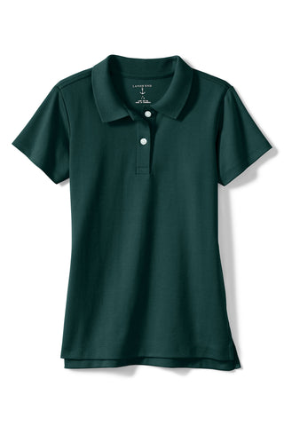 Girls Short Sleeve Polo - Hunter Green
