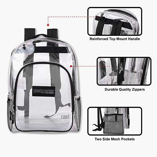 Clear Backpack - Black Description