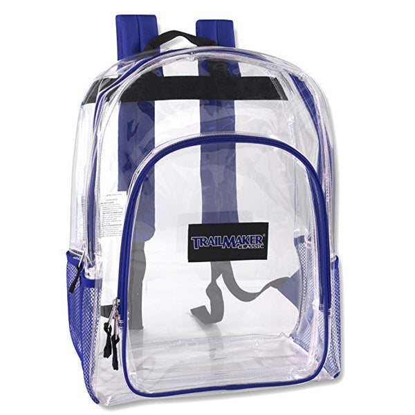 Clear Backpack - Blue Front
