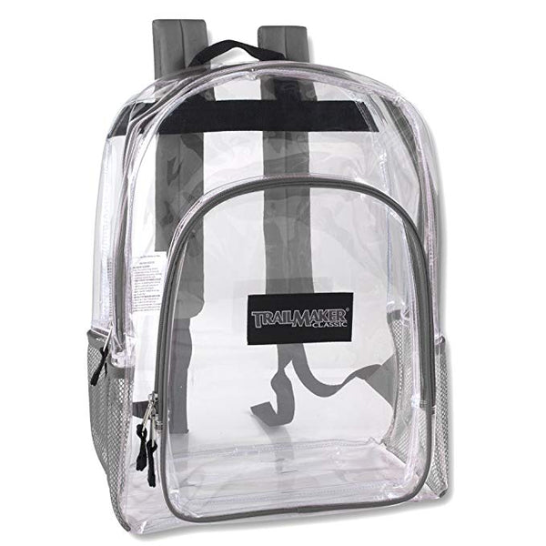 Clear Backpack - Grey Front