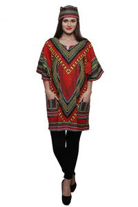 Traditional Heart Print Dashiki