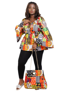 African print tunic and bag