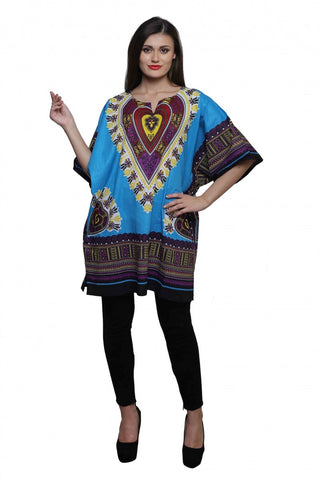 Traditional Heart Print Dashiki