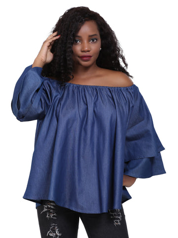 Washed Denim Top