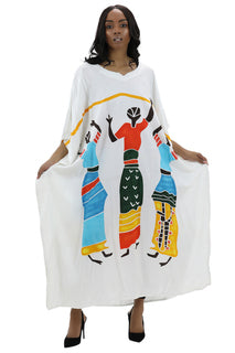 Long Ankle-Length Kaftan Dress