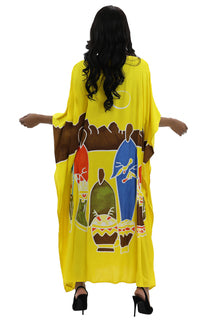 Long Ankle-Length Kaftan Dress