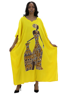 Long Ankle-Length Kaftan Dress