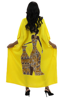 Long Ankle-Length Kaftan Dress