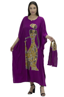 Long Ankle-Length Kaftan Dress