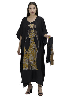 Long Ankle-Length Kaftan Dress