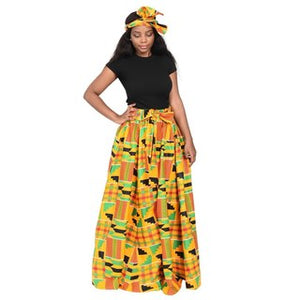 Long African Print Maxi Skirt Ankara Fashion