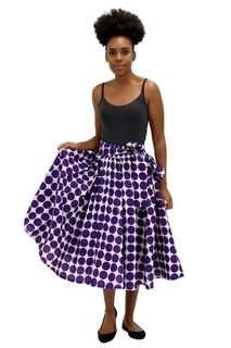 MID LENGTH POLKA DOT MAXI SKIRT